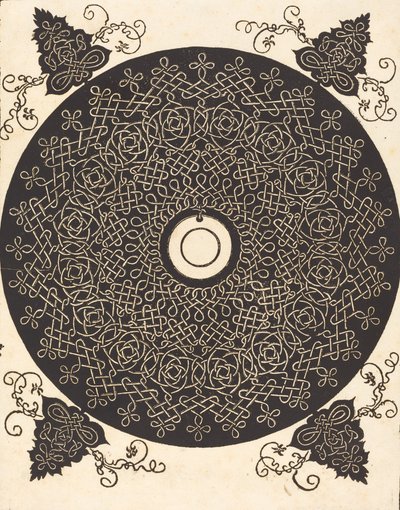 Den tredje knude med en sort cirkel på en hvid medaljon, sandsynligvis 15061507. af Albrecht Dürer