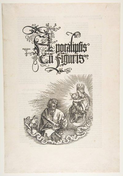 Jomfruen, der viser sig for Sankt Johannes, fra The Apocalypse.n.d. af Albrecht Dürer
