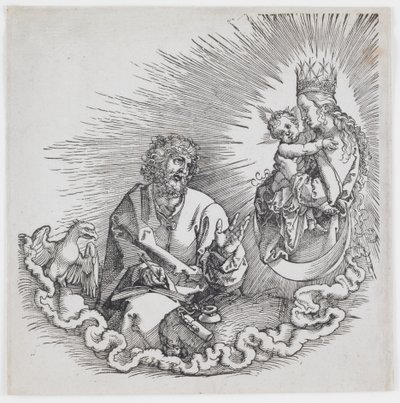 The Virgin Appearing to Saint John, fra 1511-udgaven af "The Apocalypse" af Albrecht Dürer