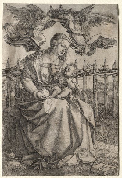 Jomfruen kronet af to engle, 1518. af Albrecht Dürer