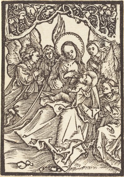 Jomfruen ammer Kristusbarnet med fire engle af Albrecht Dürer