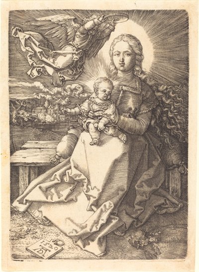 Jomfruen og barnet kronet af en engel af Albrecht Dürer