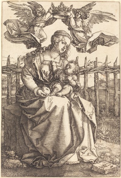 Jomfruen og barnet kronet af to engle af Albrecht Dürer