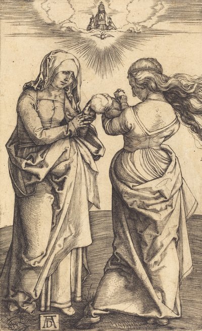 Jomfruen og barnet med Sankt Anne, ca. 1500. af Albrecht Dürer