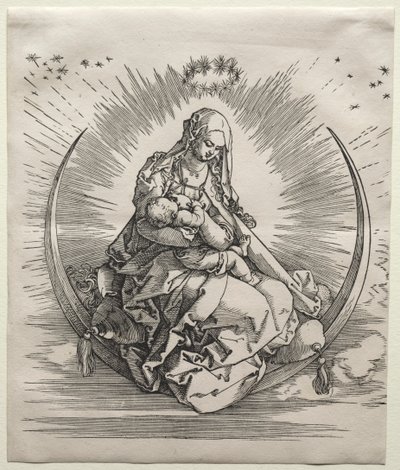 Jomfruen på en halvmåne af Albrecht Dürer