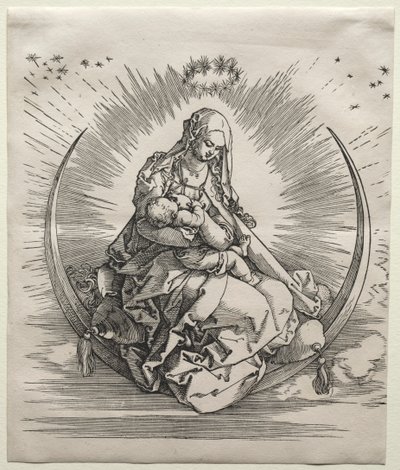 Jomfruen på en halvmåne, ca. 1510-1511. af Albrecht Dürer