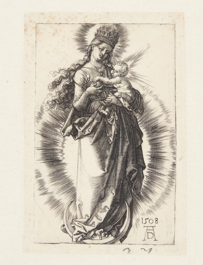 Jomfruen på halvmånen med en krone af stjerner af Albrecht Dürer