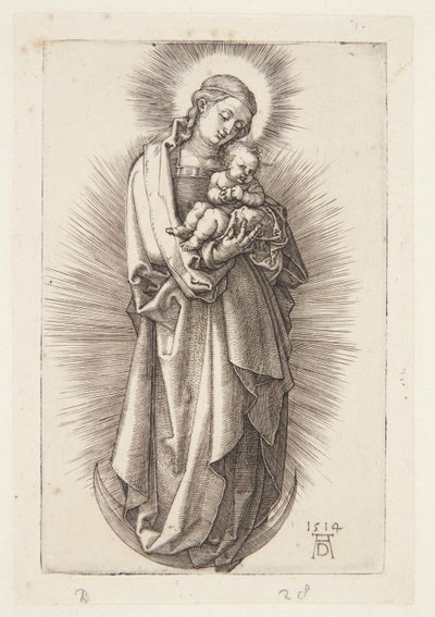 Jomfruen på halvmånen med diadem af Albrecht Dürer