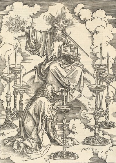 Synet om de syv lysestager, 1498. af Albrecht Dürer