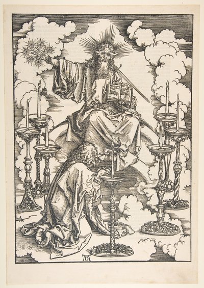 Visionen om de syv lysestager, fra The Apocalypse.n.d. af Albrecht Dürer