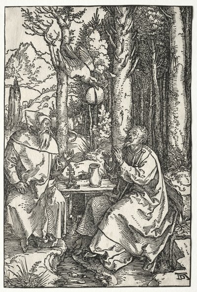 St. Anthonys besøg hos St. Paul Eremiten af Albrecht Dürer
