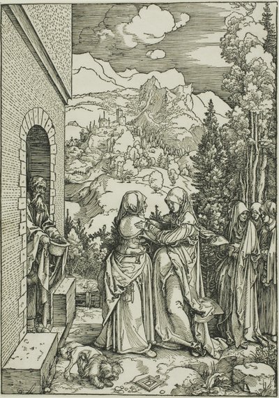 Besøget, fra Jomfruens liv af Albrecht Dürer