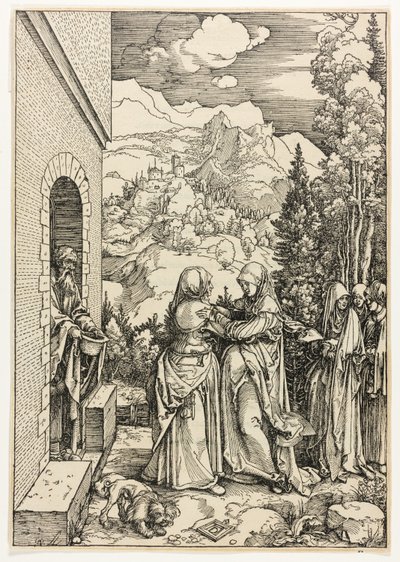 Besøget, fra Jomfruens liv af Albrecht Dürer