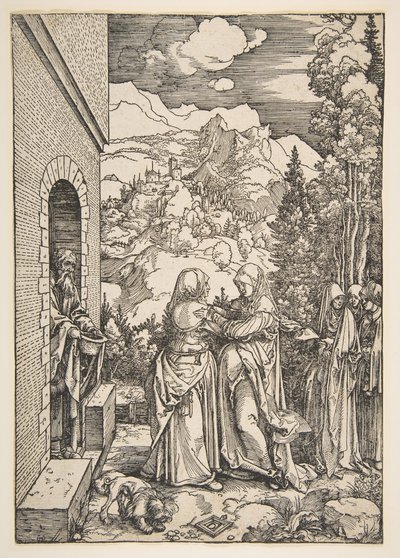 Besøget, fra Jomfruens liv, 1503-4. af Albrecht Dürer