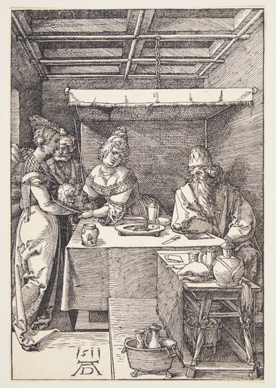 Hovedet af St. Johannes Døberen bragt til Herodias af Albrecht Dürer