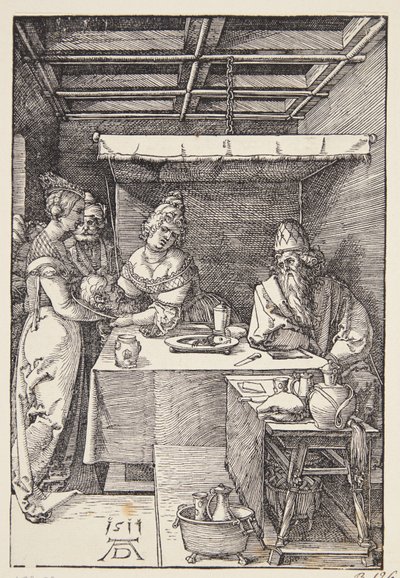 Hovedet af St. Johannes Døberen bragt til Herodias af Albrecht Dürer