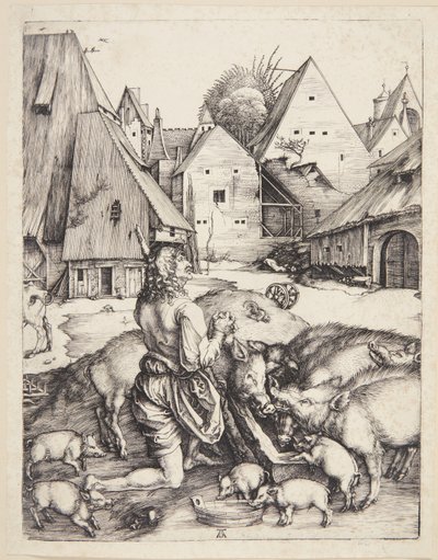 Den fortabte søn blandt svinene af Albrecht Dürer