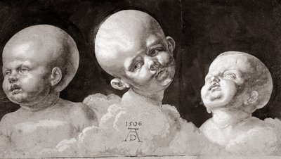 Tre børnehoveder, 1506 af Albrecht Dürer