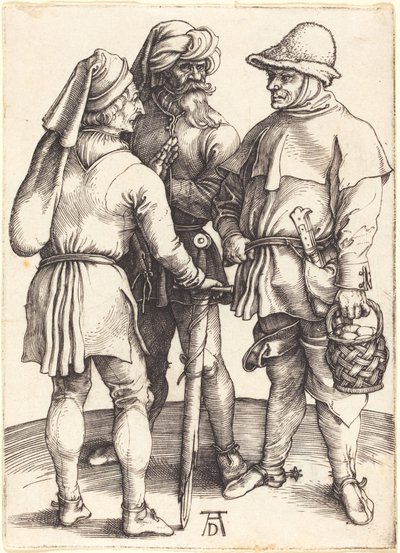 Tre Bønder i Samtale af Albrecht Dürer