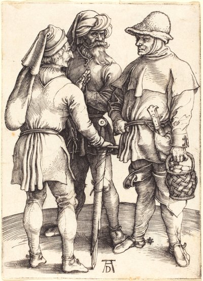 Tre bønder i samtale af Albrecht Dürer