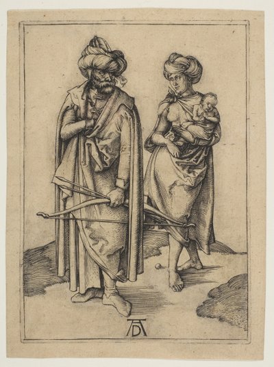 Tyrkisk familie, ca. 1496. af Albrecht Dürer