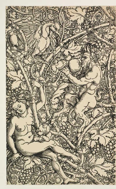 To designs til gobelin med satyrfamilie af Albrecht Dürer