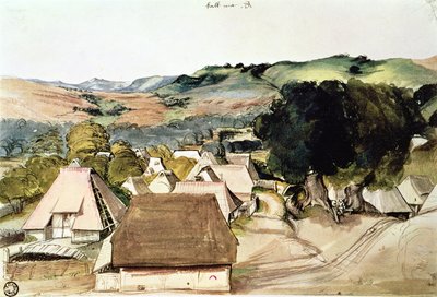 Udsigt over Kachreuth, nær Nürnberg, 1511 (wc på papir) af Albrecht Dürer