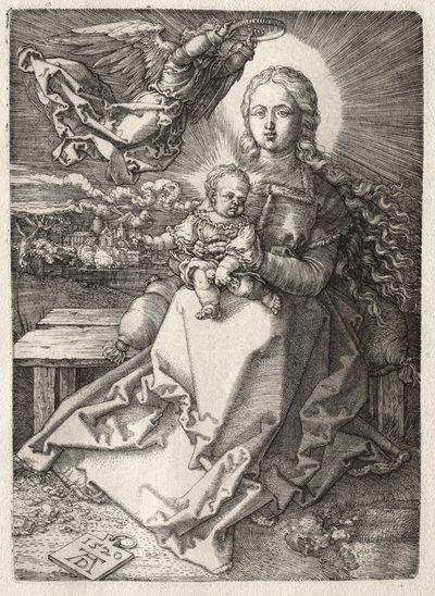 Jomfru kronet af en engel af Albrecht Dürer