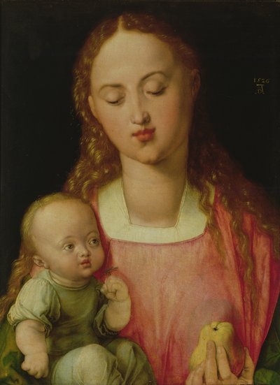 Jomfru og barn, også kendt som Jomfru med pæren, 1526 af Albrecht Dürer