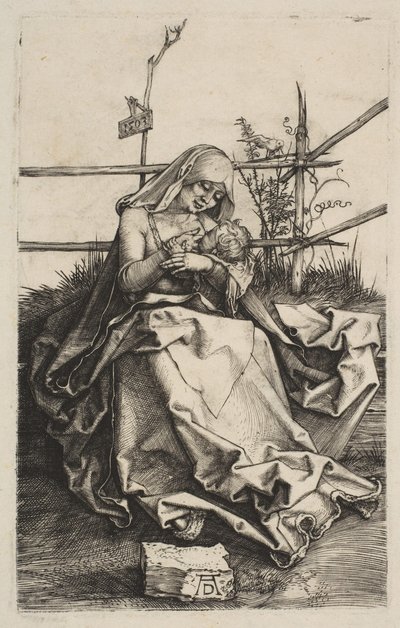 Jomfru og barn på en græsbænk, 1503. af Albrecht Dürer