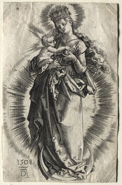 Jomfruen på en halvmåne med en stjernekrone af Albrecht Dürer