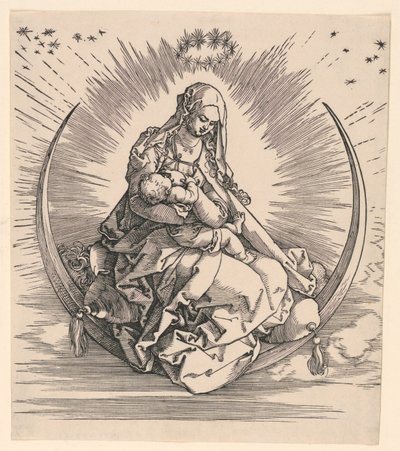 Virgin on the Crescent (titelside for Jomfruens liv) af Albrecht Dürer