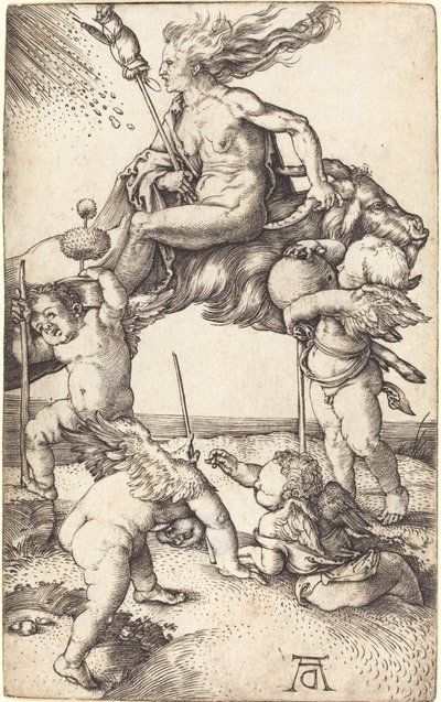 Heks rider på en ged af Albrecht Dürer