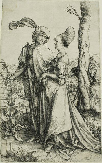 Ungt par truet af døden (Promenade) af Albrecht Dürer