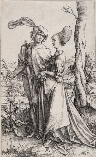 Ungt par truet af døden Promenade af Albrecht Dürer