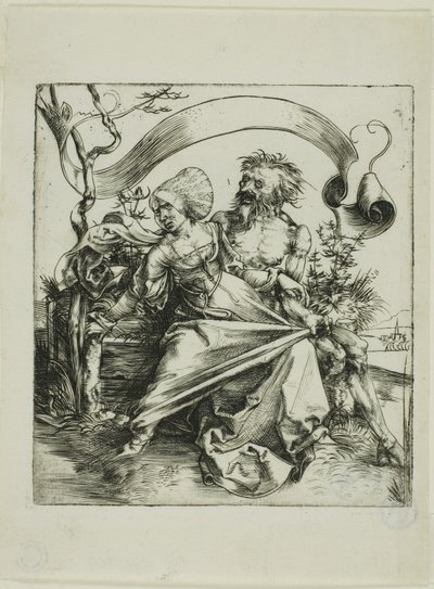 Ung kvinde angrebet af døden (The Ravisher) af Albrecht Dürer