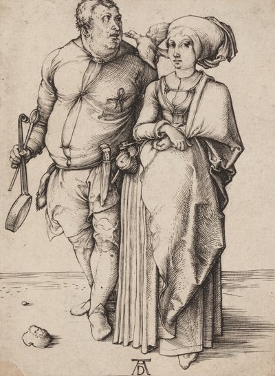 En kok og hans kone, ca. 1496 (gravering) af Albrecht Dürer