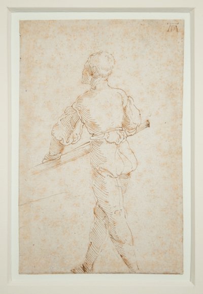 En mand med en åre, ca. 1520-21 (pen og brunt blæk på papir) af Albrecht Dürer