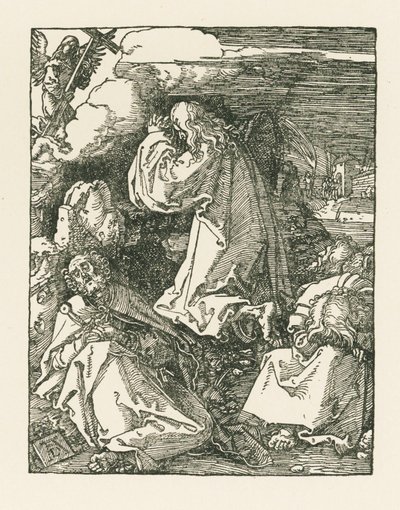 Agony in the Garden - Kristus på Oliebjerget, ca. 1510 (træsnit) af Albrecht Dürer or Duerer