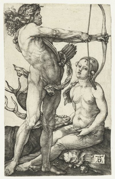 Apollo og Diana af Albrecht Dürer or Duerer
