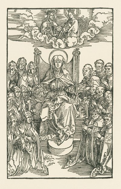 Birgitta omgivet af nonner og munke af Albrecht Dürer or Duerer