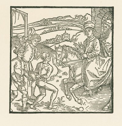 Catonet redder en ondskabsfuld person fra galgen af Albrecht Dürer or Duerer