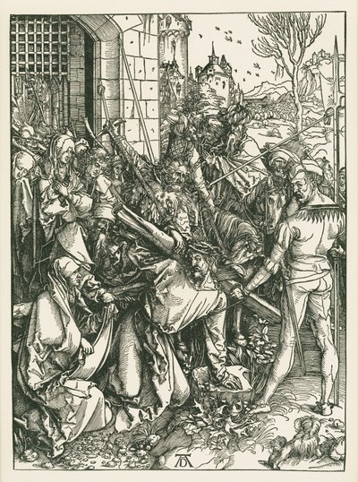 Kristus bærer korset, ca. 1498-99 (træsnit) af Albrecht Dürer or Duerer
