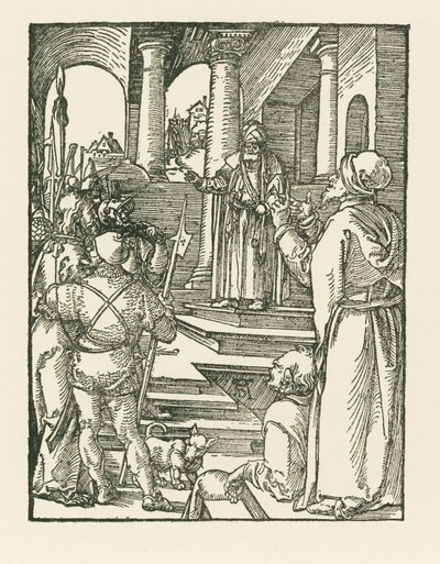 Kristus foran Pilatus, ca. 1508-09 (træsnit) af Albrecht Dürer or Duerer