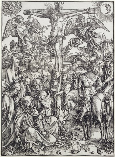Kristus på korset (Den store lidenskab) (gravering) af Albrecht Dürer