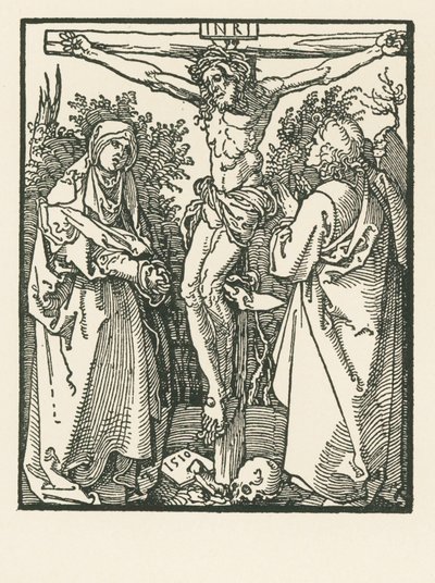 Kristus på korset med Jomfru Maria og Sankt Johannes af Albrecht Dürer or Duerer