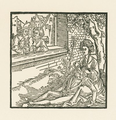 Dalila klipper Samsons hår af af Albrecht Dürer or Duerer