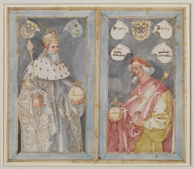 Kejser Karl den Store og Sigismund, 1507 - 1510 ca af Albrecht Dürer