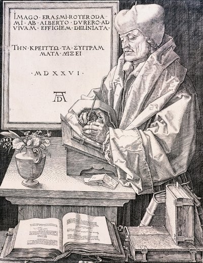 Erasmus af Rotterdam (Rotterdam 1466-1469 - Basel 1536), humanist og teolog af Albrecht Dürer