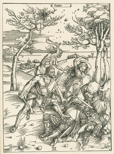 Ercules, ca. 1496 (træsnit) af Albrecht Dürer or Duerer